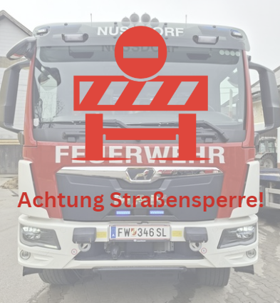 Verkehrssperre Kirchenstraße aufgrund einer Übung