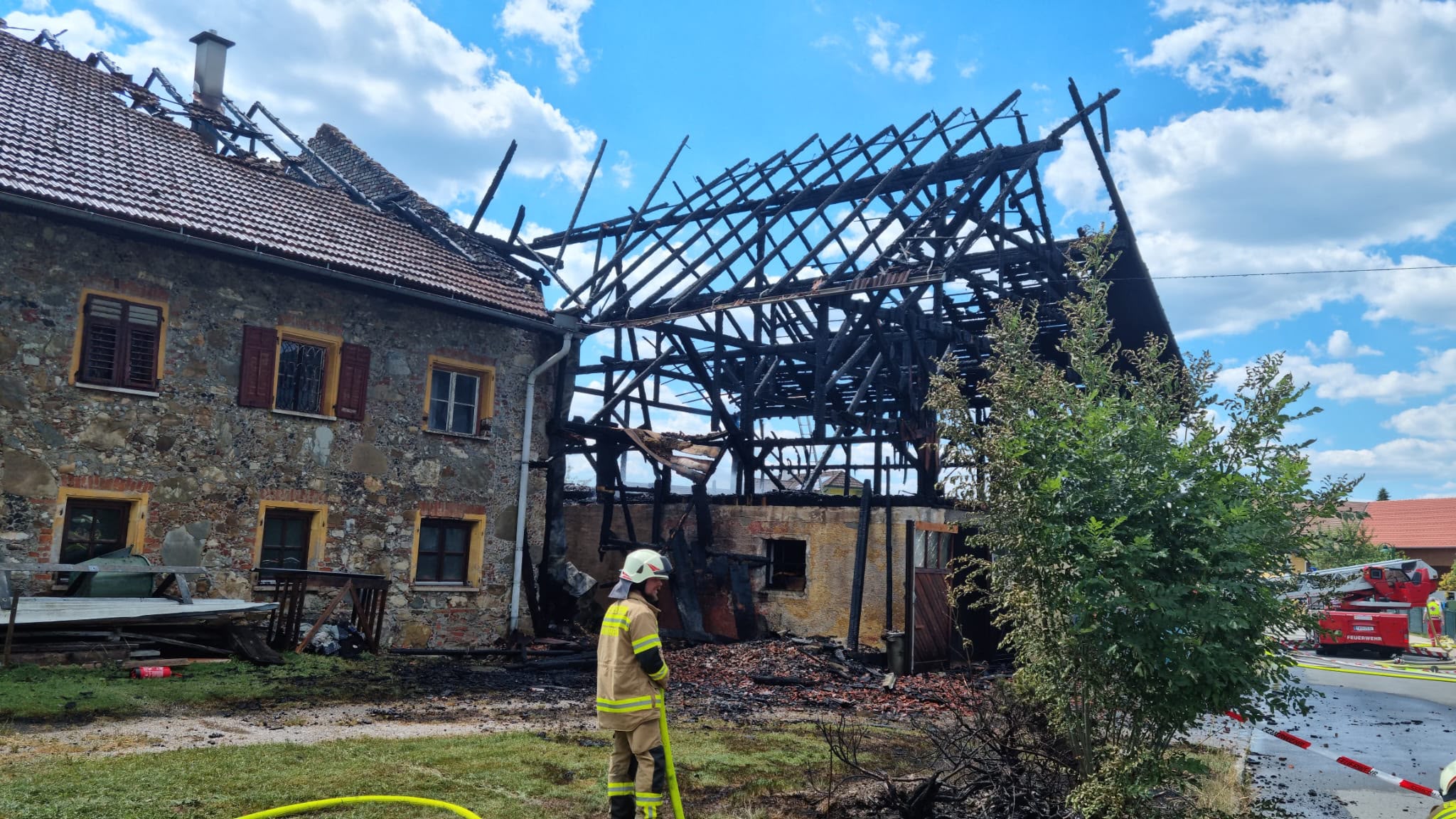 Brand eines landwirtschaftlichen Objektes in Anthering
